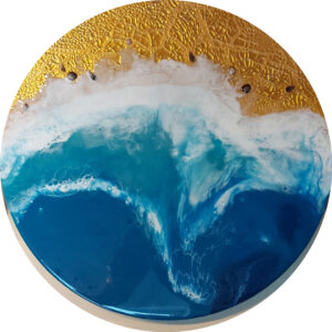 Runder Strand 40 X 40 cm. tiefblau
